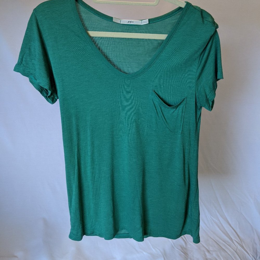 Soft Green V-Neck Shirt